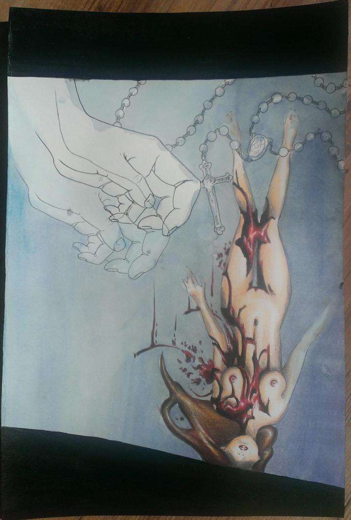 Die blutende Frau - Farbe 1