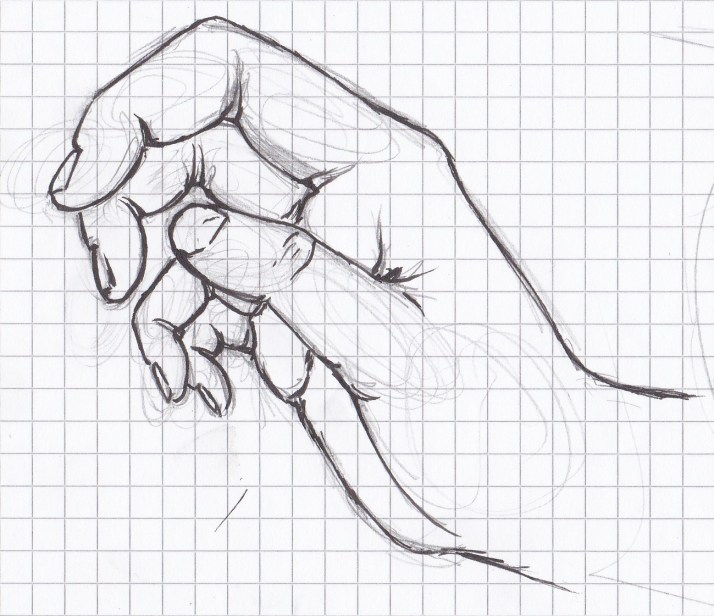 Die blutende Frau - Hand