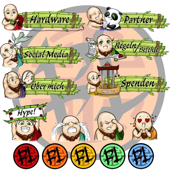 BuddaLive Panes, Emojis, Logos