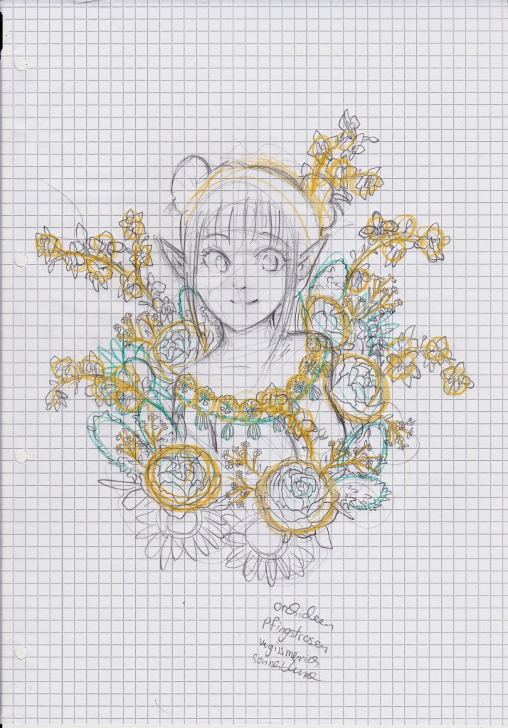 Elfe in Blumen - Entwicklungsprozess 2