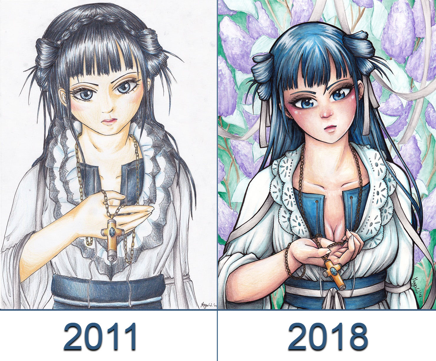 vorher nachher - Geist im Flieder