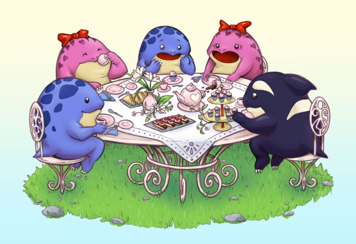 Quaggan Teeparty zweifarbig 01