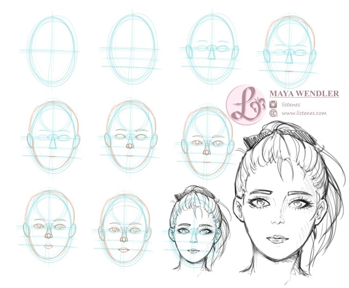 Semirealistisches Gesicht